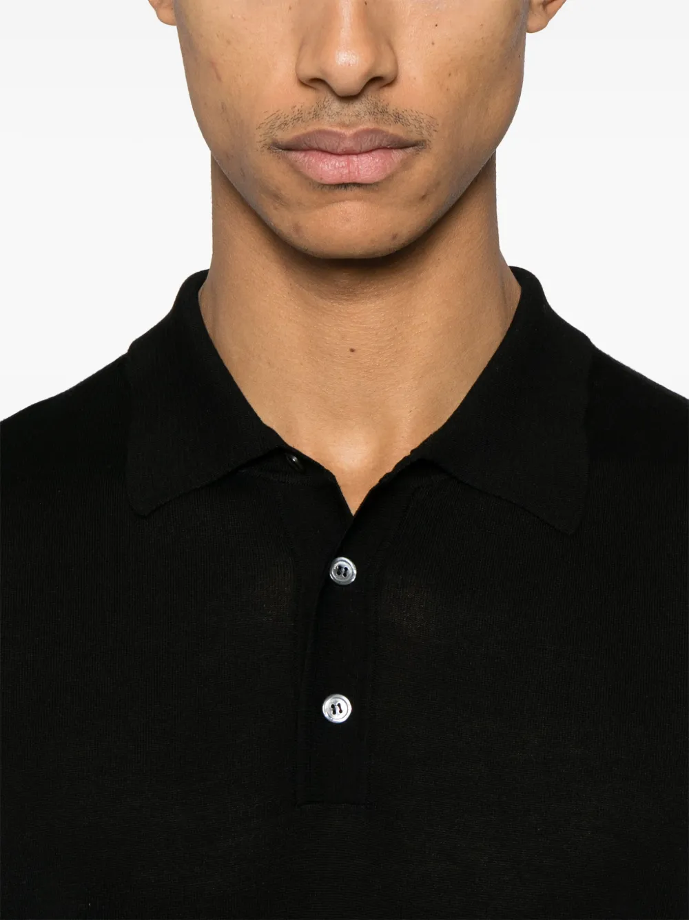 Roberto Collina Zijden poloshirt Zwart