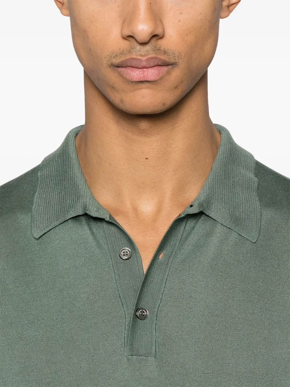 Roberto Collina Zijden poloshirt Groen