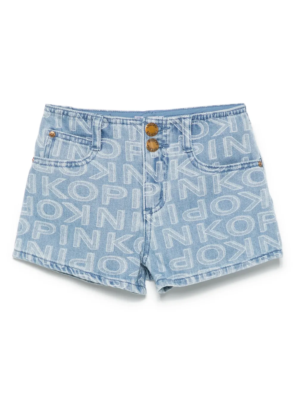 Pinko Kids Shorts met logoprint Blauw