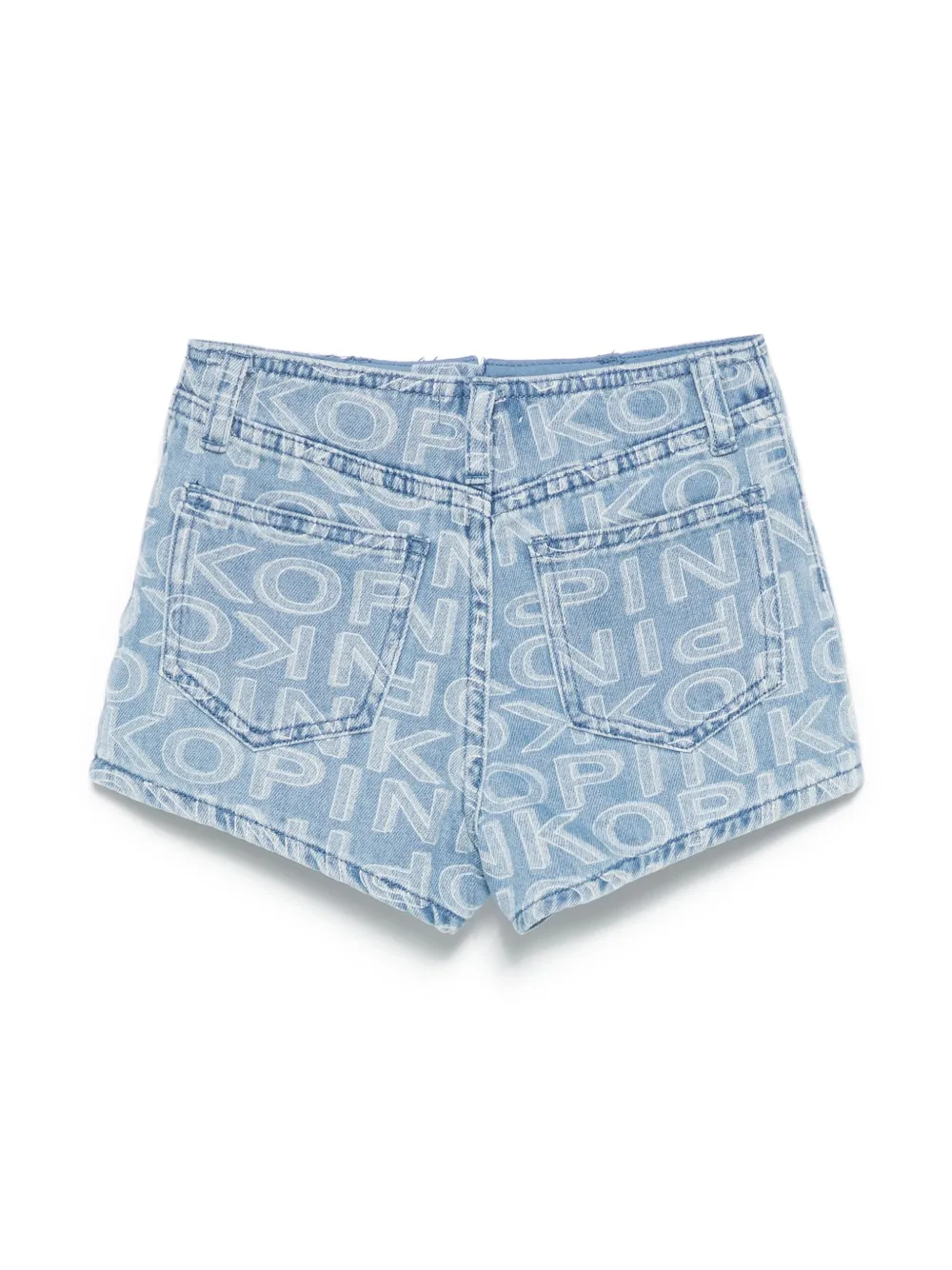 Pinko Kids logo-print shorts - Blauw