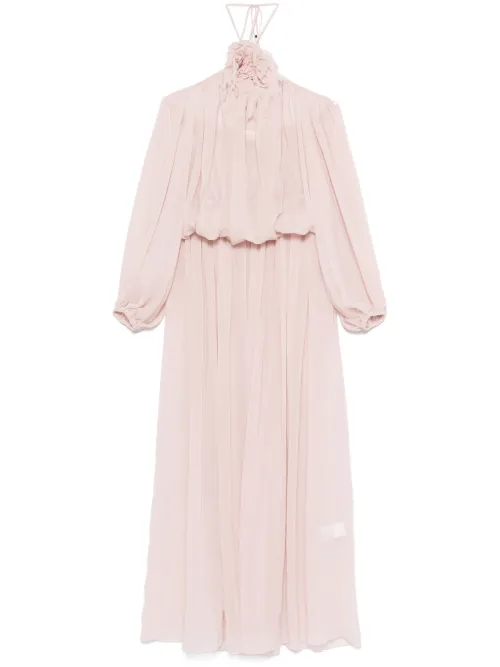 Robe longue à broche fleur - Blumarine - Modalova
