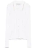Blumarine fine-ribbed shirt - White