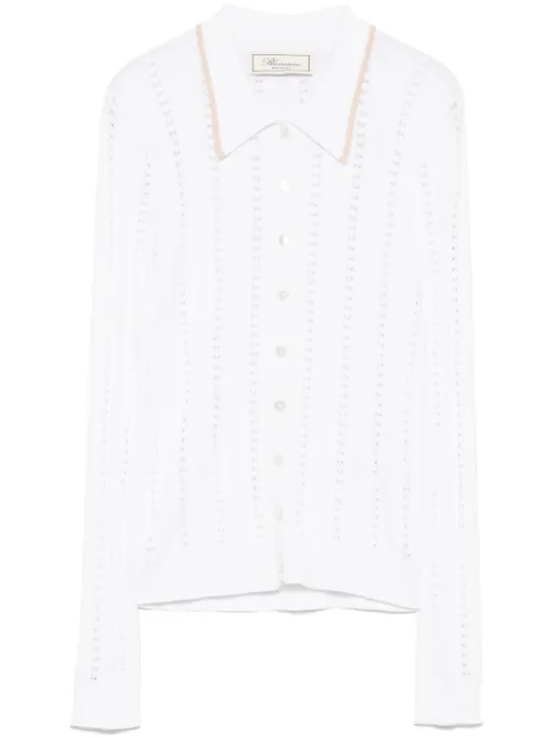 T-shirt en maille fine à design nervuré - Blumarine - Modalova