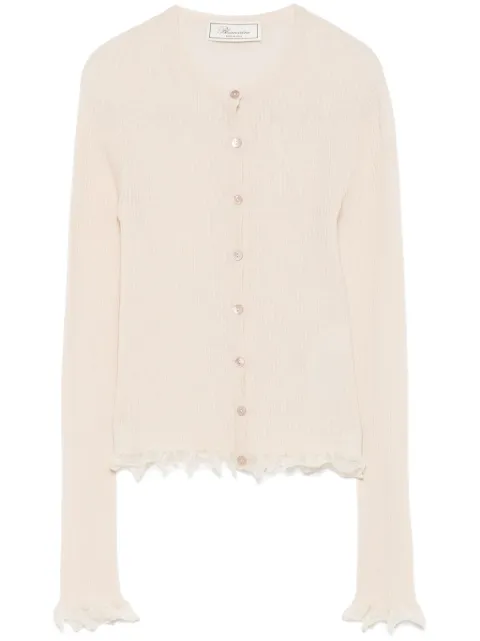 Blumarine cárdigan con ribete de volantes