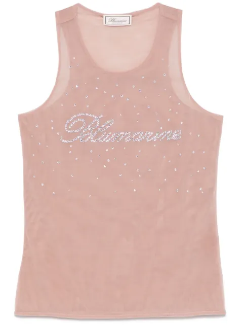 Blumarine تانك توب بشعار بكريستال