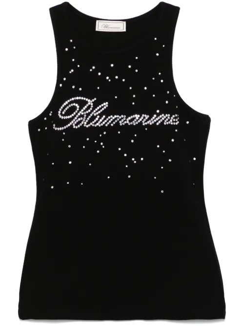 Débardeur à logo orné de cristaux - Blumarine - Modalova