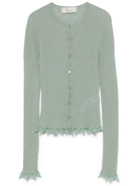 Blumarine cárdigan con dobladillo de lechuga