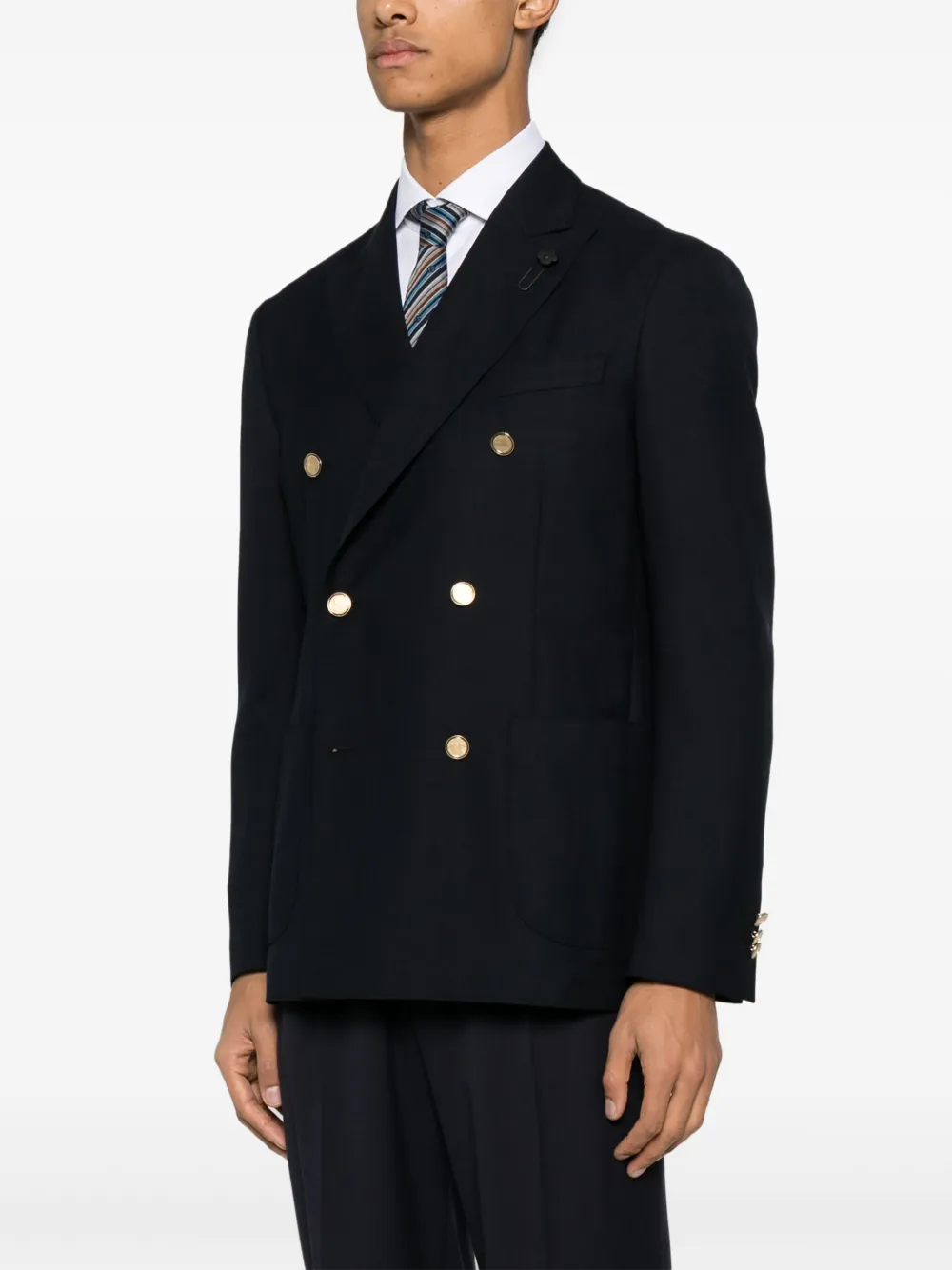 Lardini Blazer met dubbele rij knopen Blauw