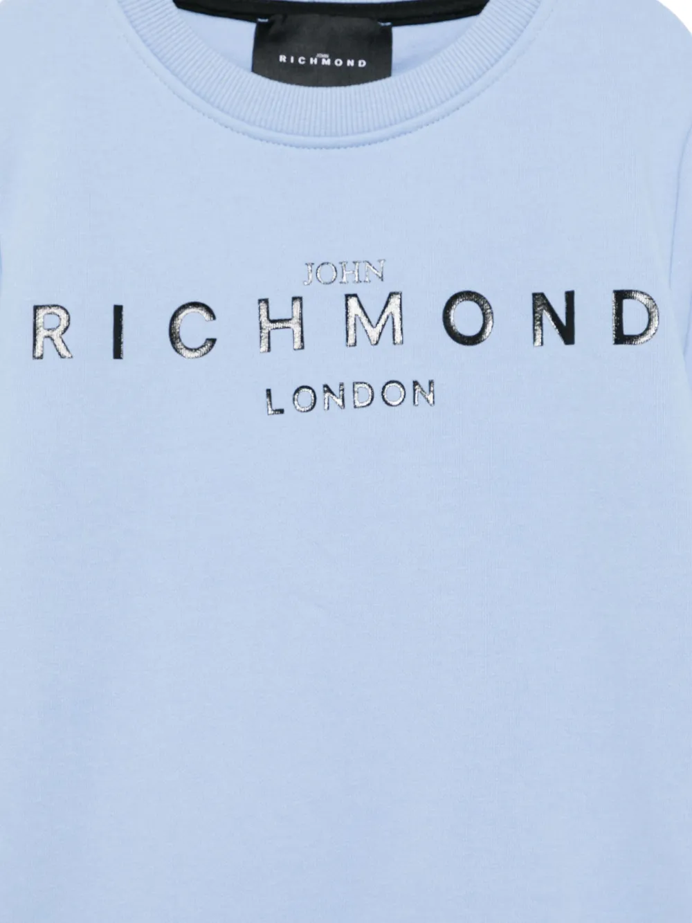 John Richmond Junior Sweater met logoprint Blauw