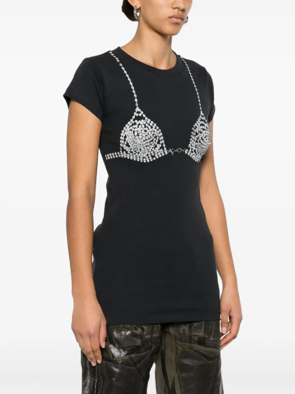 爆買い！ Vaquera FARFETCH | Black | T-shirt bra-print トップス