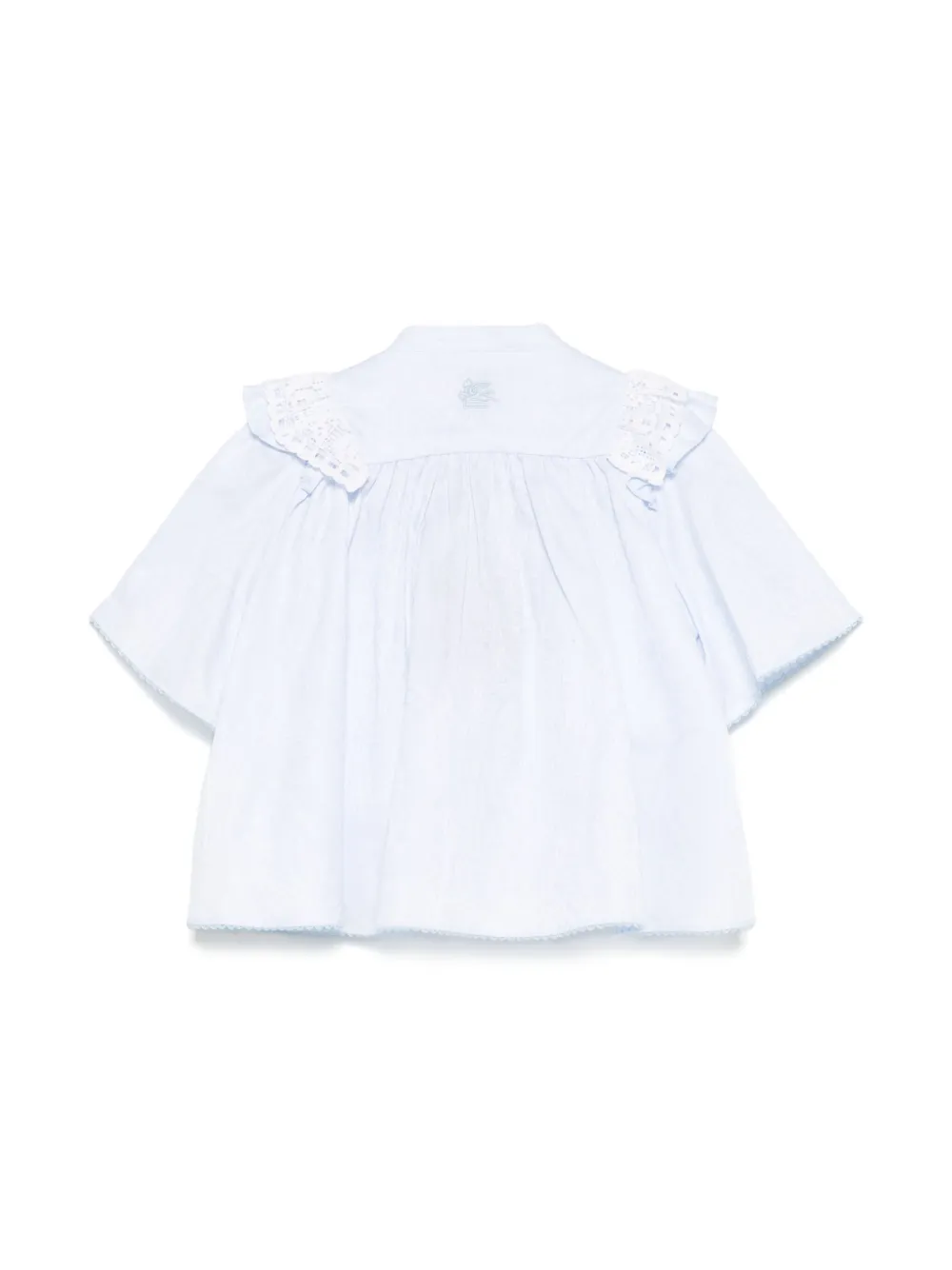 ETRO KIDS Shirt met paisley-jacquard Blauw