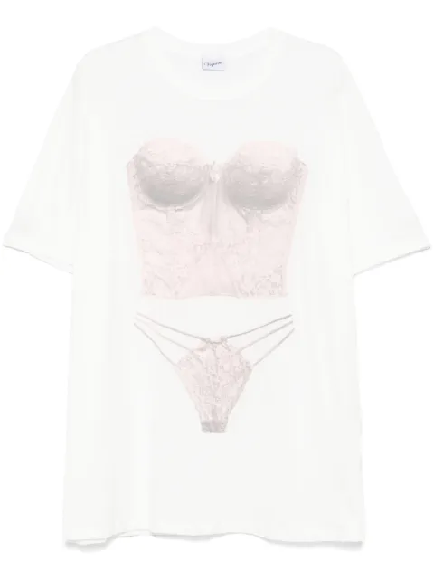 Vaquera T-shirt con stampa lingerie