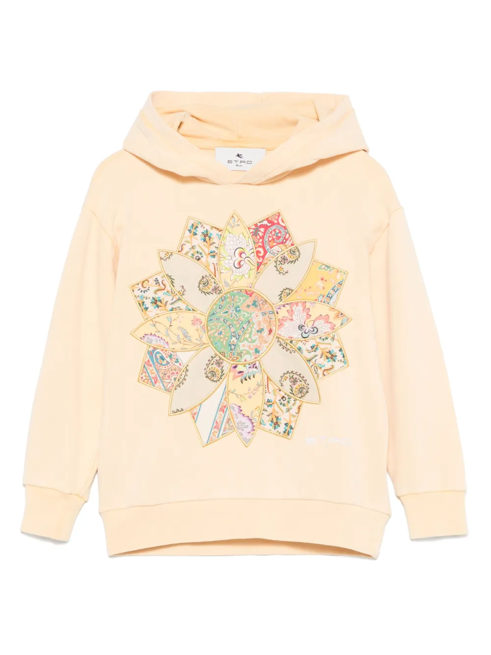 ETRO KIDS Hoodie met bloe patch Geel