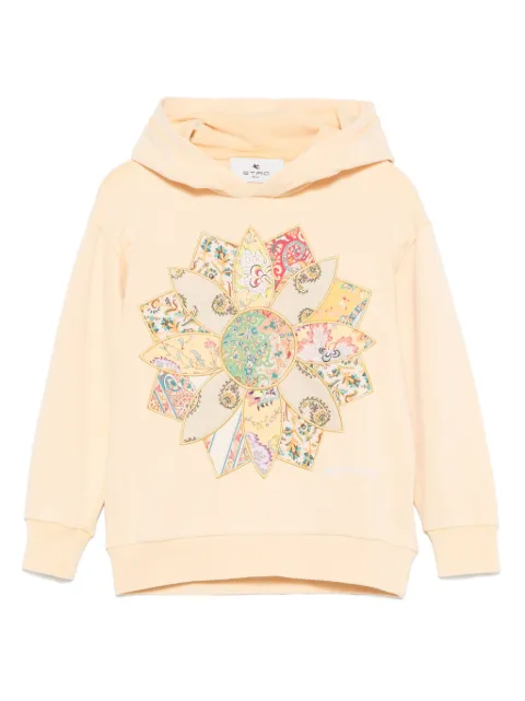 ETRO KIDS floral-patch hoodie