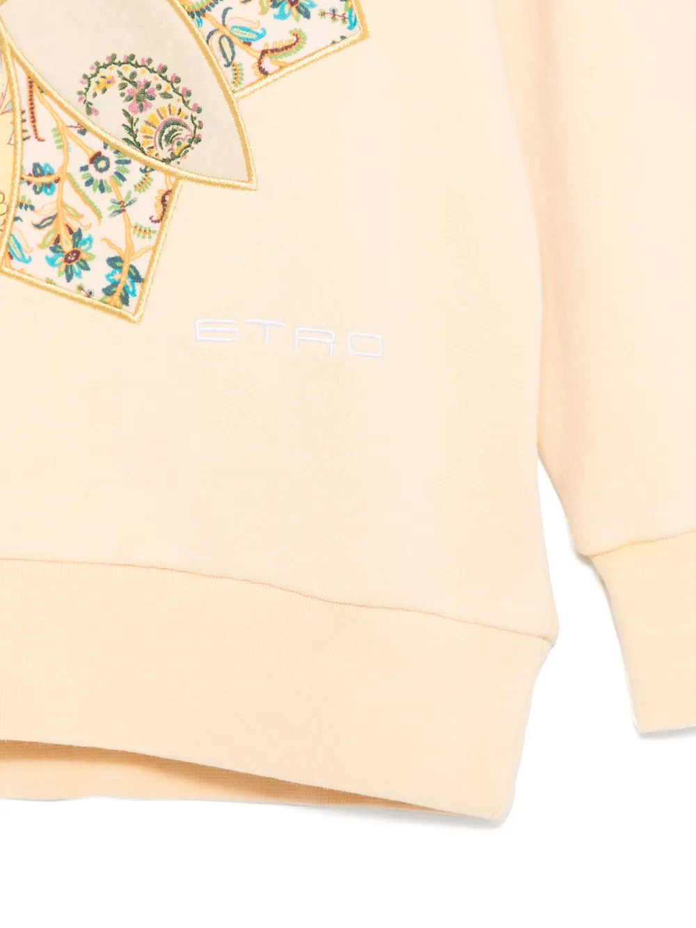 ETRO KIDS Hoodie met bloemenpatch Geel