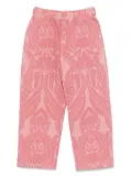 ETRO KIDS patterned-jacquard trousers - Pink