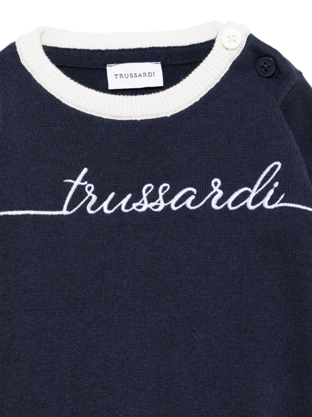 TRUSSARDI JUNIOR Trui met geborduurd logo Blauw