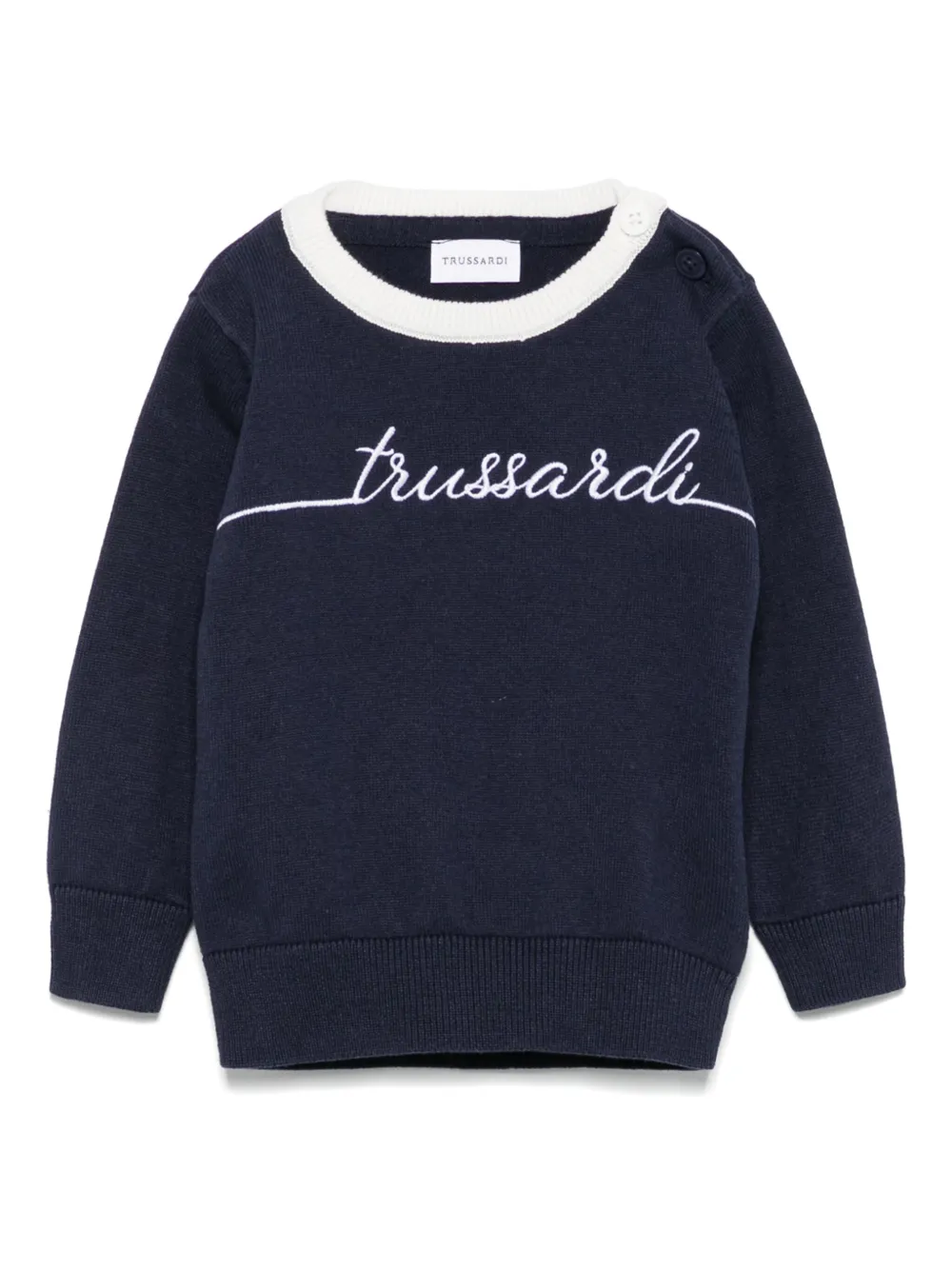 TRUSSARDI JUNIOR Trui met geborduurd logo Blauw