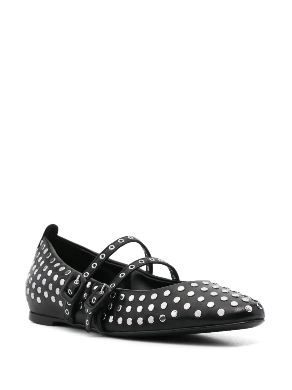 Halmanera Ballerina's verfraaid met studs Zwart