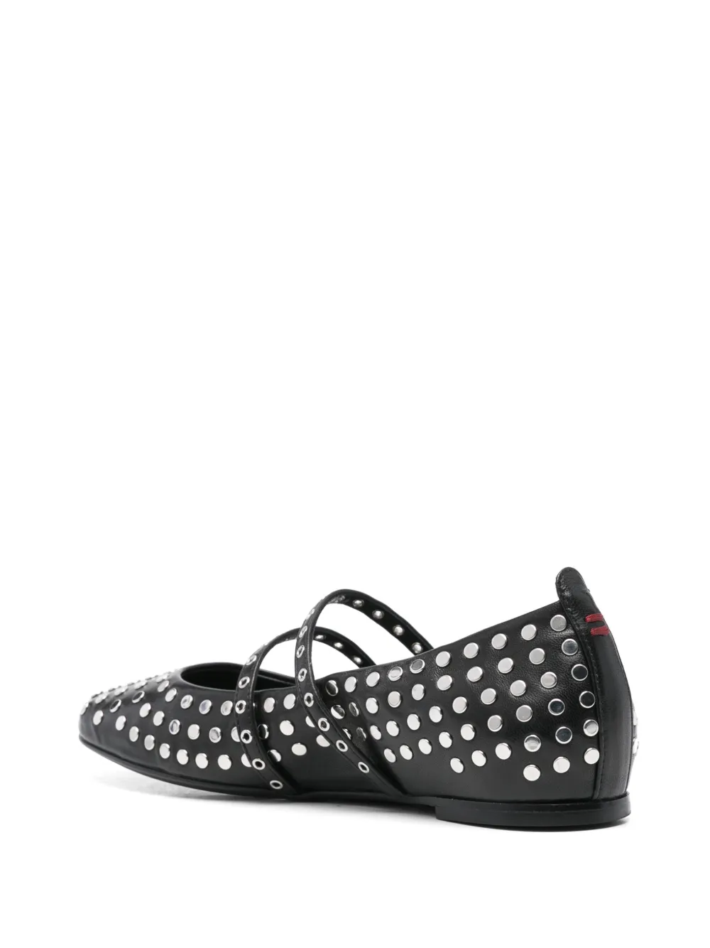 Halmanera Ballerina's verfraaid met studs Zwart