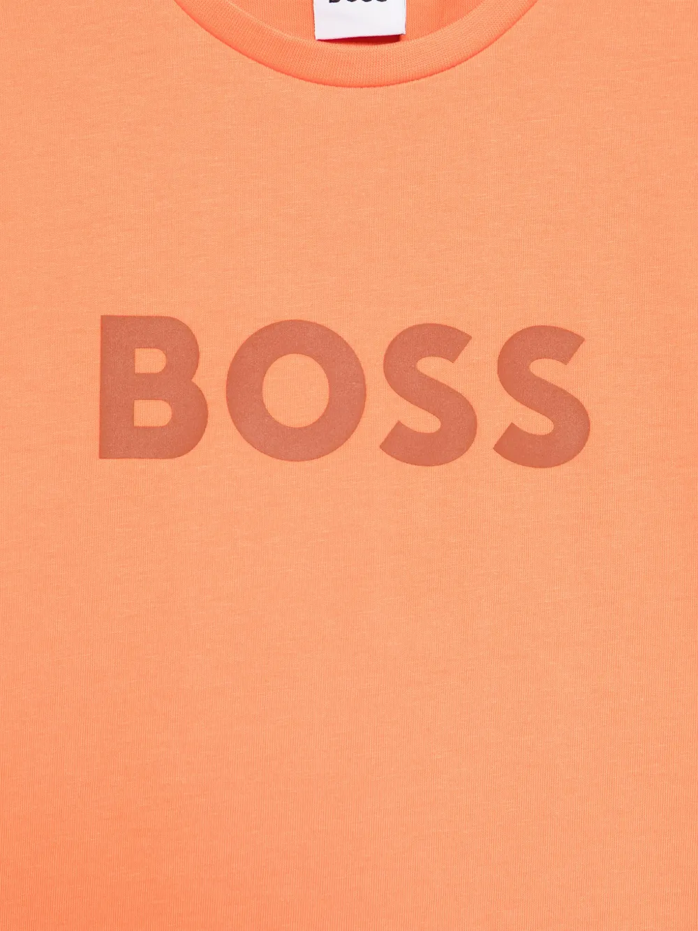 BOSS Kidswear T-shirt met logoprint Oranje