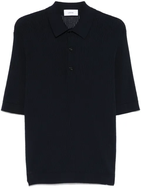 Lardini playera tipo polo de tejido waffle