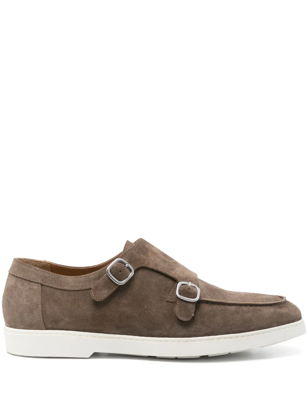 Doucal's suede monk shoes Brown