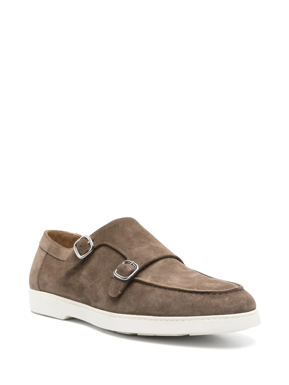 Doucal's suede monk shoes Brown