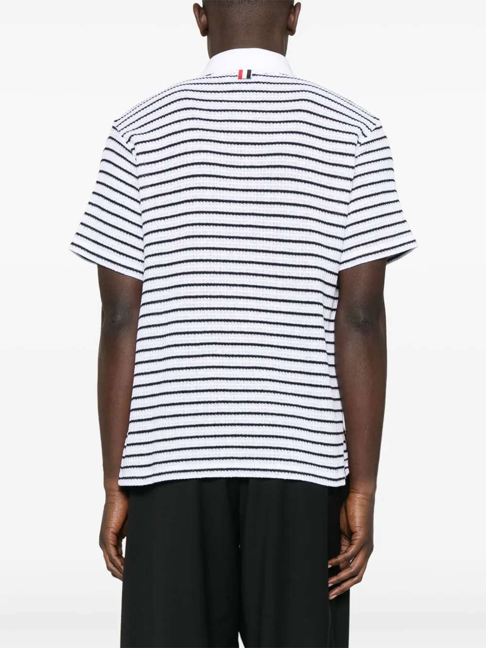 Thom Browne Gestreept katoenen overhemd Blauw