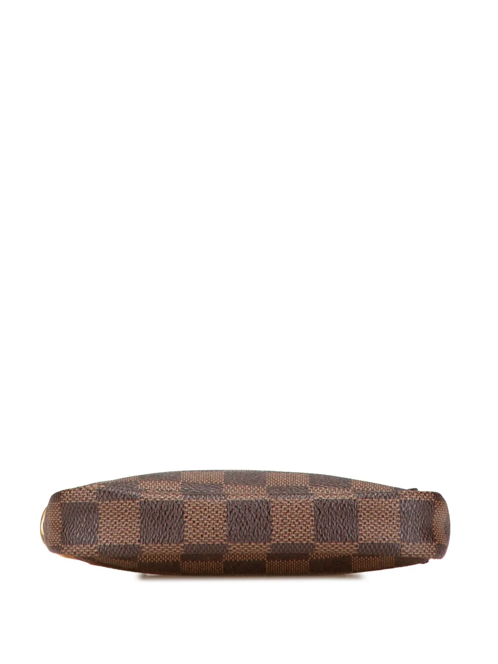Pre-owned Louis Vuitton 2012 Damier Ebene Mini Pochette Accessoires Handbag In Brown