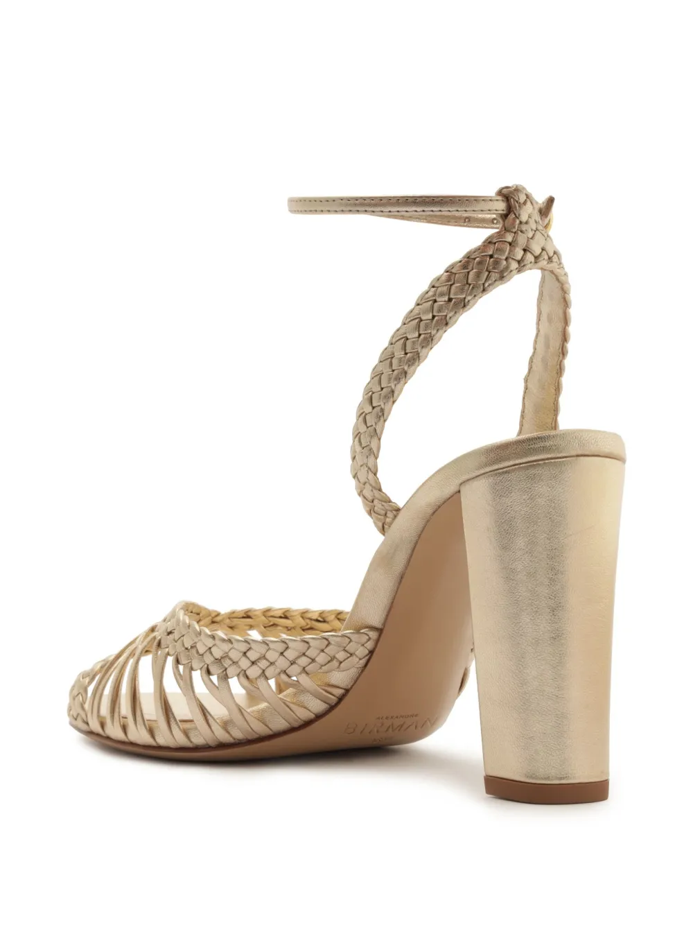 Alexandre Birman Agatha metallic sandalen Goud