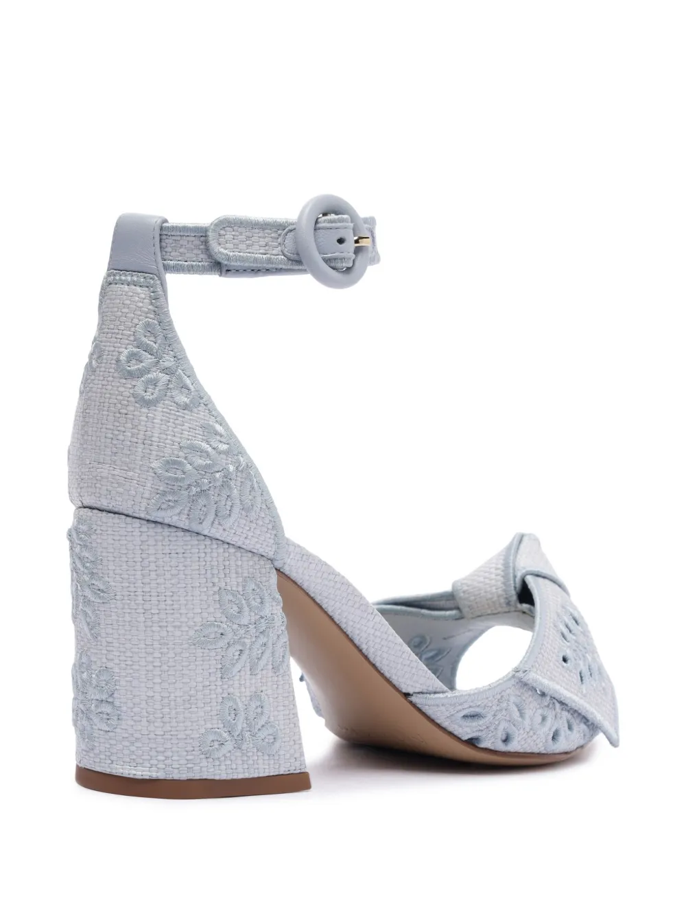 Alexandre Birman Maxi Clarita sandalen met borduurwerk Blauw