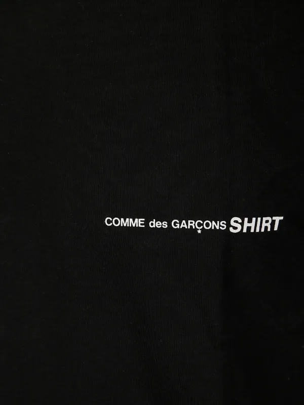 Tシャツ・カットソー COMME DES GARCONS SHIRT Logo T-shirt Black Comme Des Garçons Shirt logo-print T-shirt | Black | FARFETCH