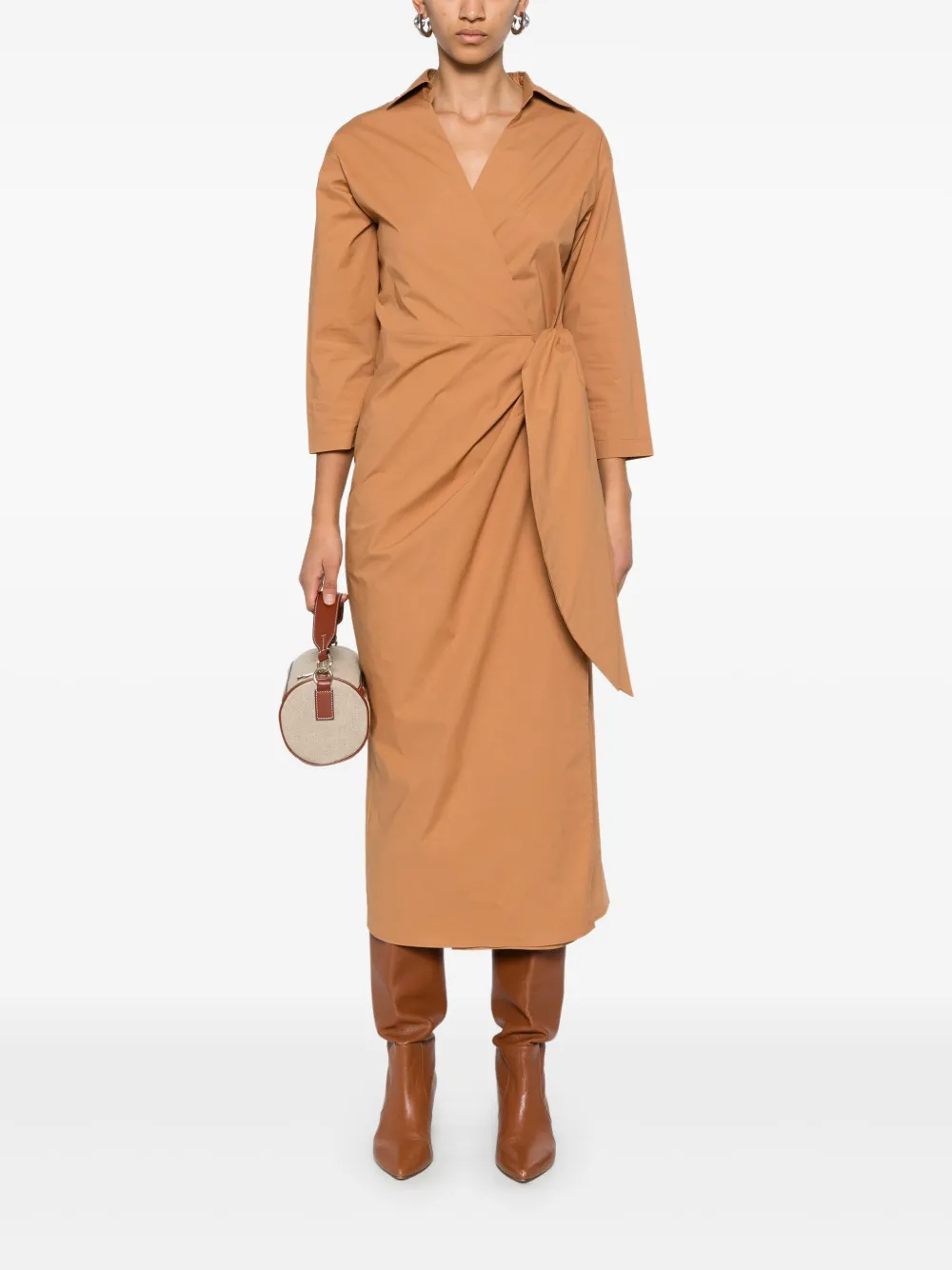 TWINSET poplin midi dress - Beige