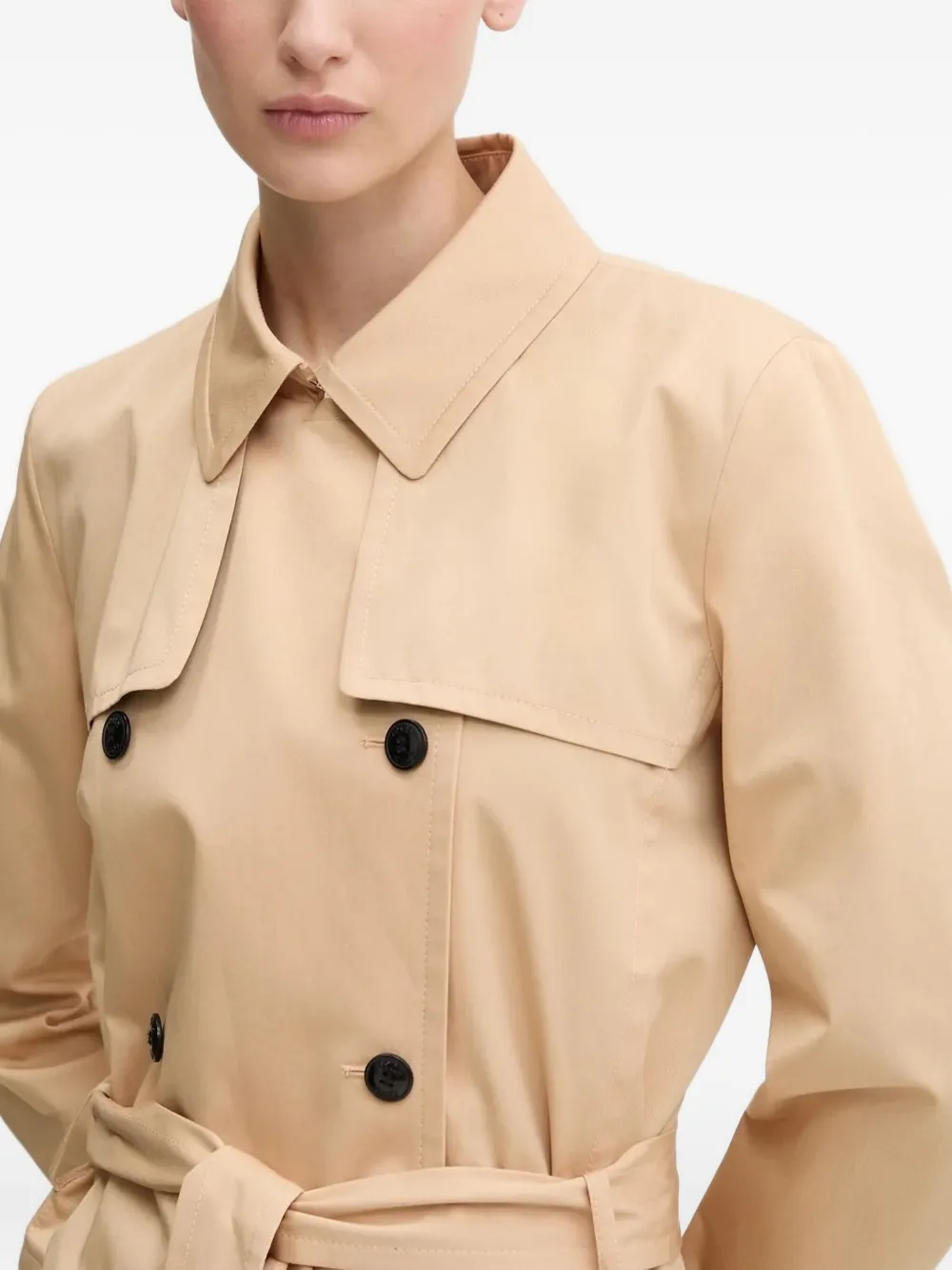 HUGO Trenchcoat met ceintuur Beige