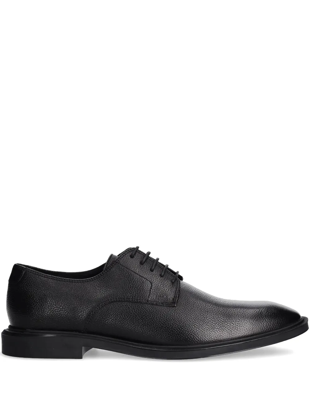 HUGO leather derby shoes Zwart