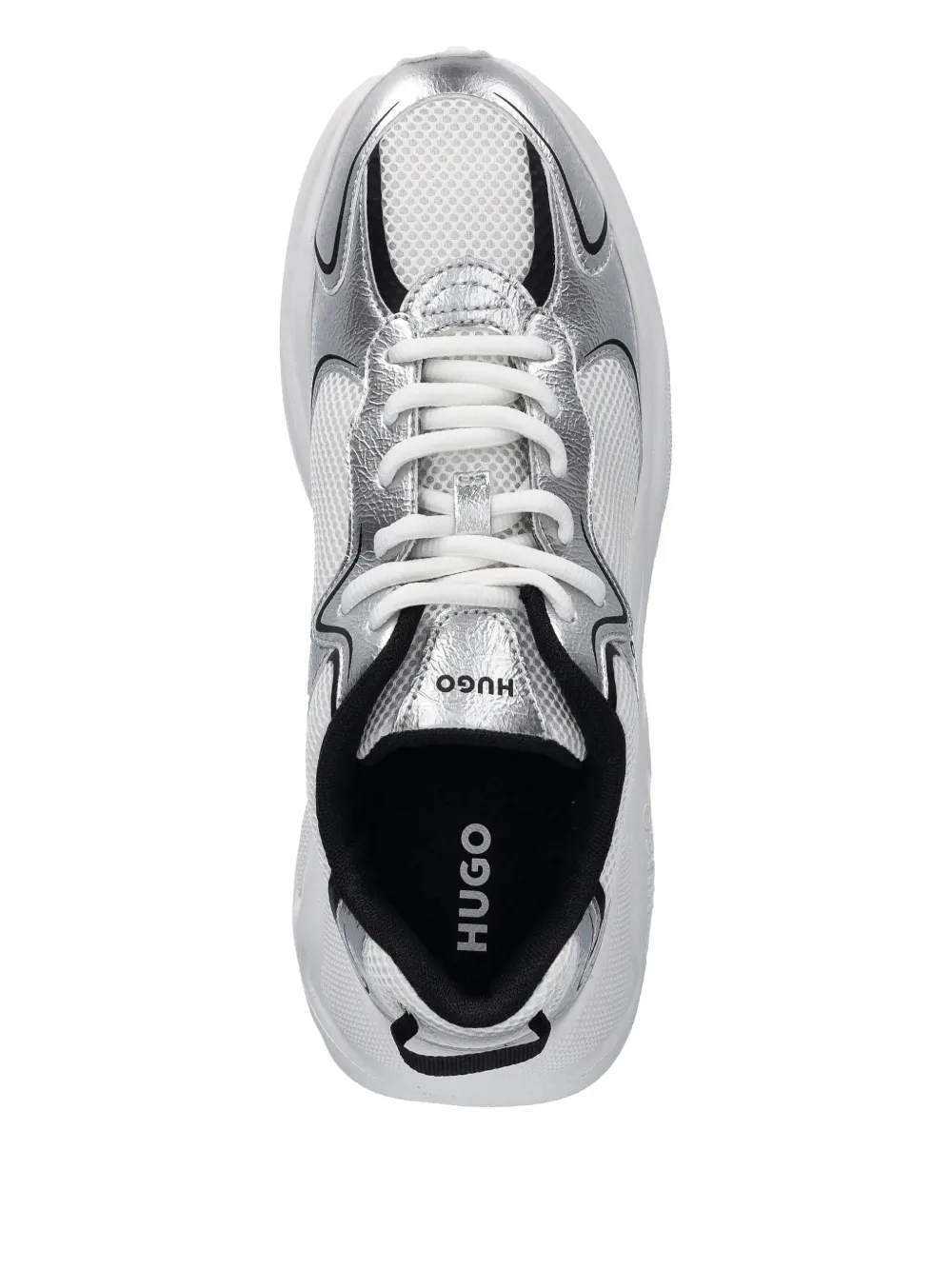 HUGO Metallic sneakers Zilver