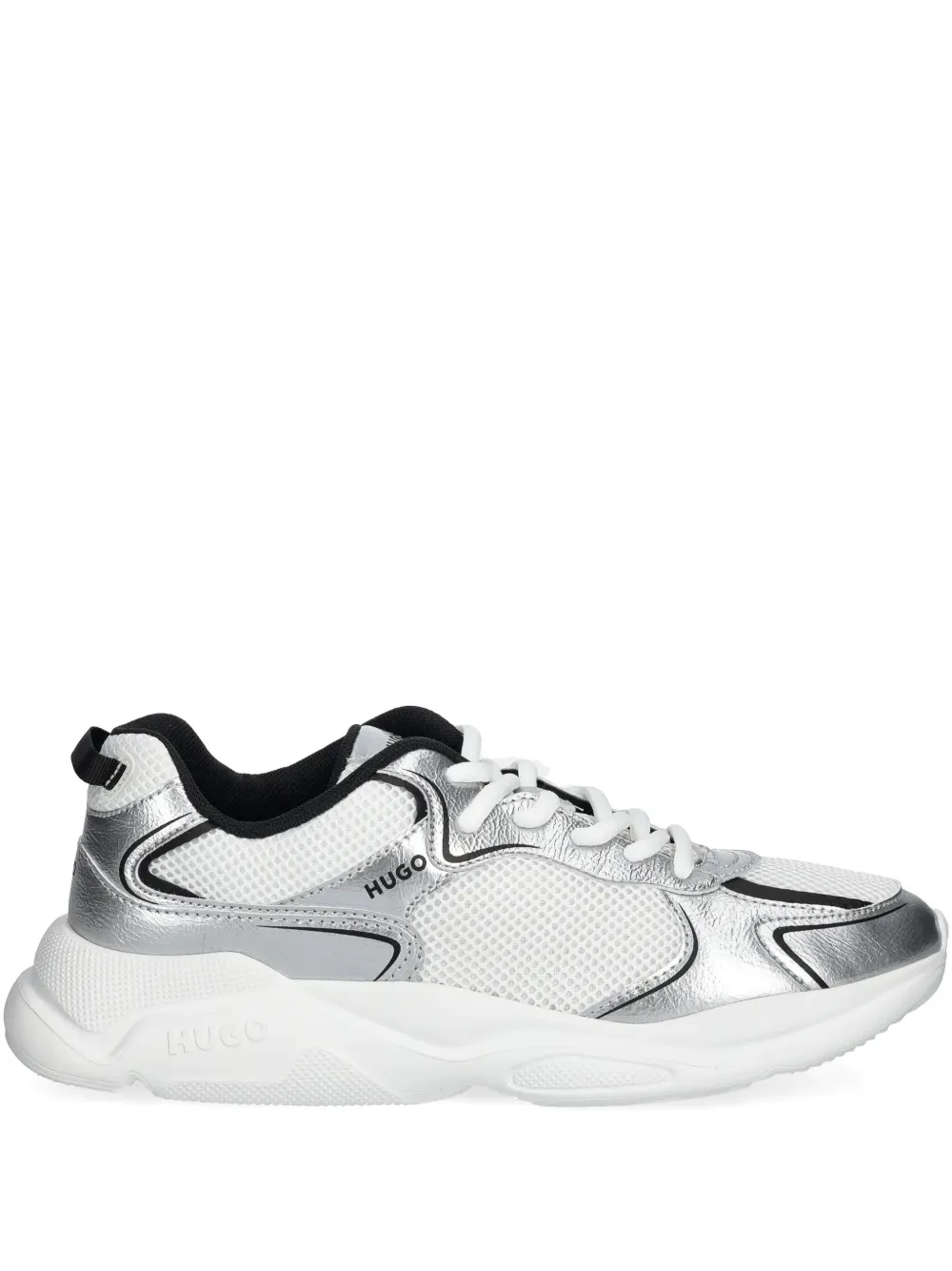 HUGO Metallic sneakers Zilver