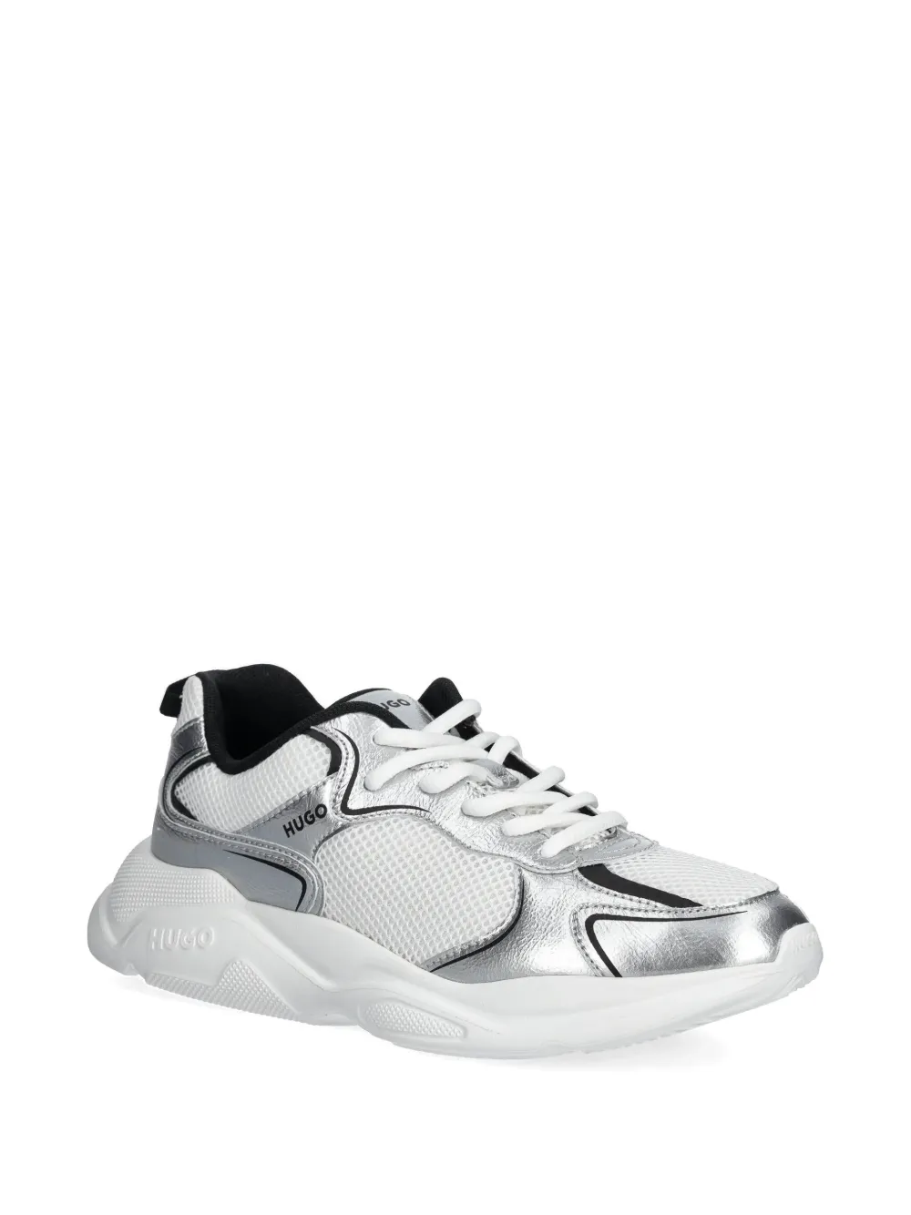 HUGO Metallic sneakers Zilver