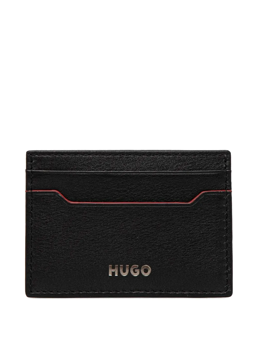 HUGO logo-stamp cardholder | Black | Image 1