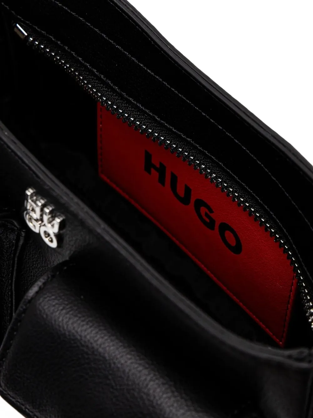 HUGO Crossbodytas met logoplakkaat Zwart