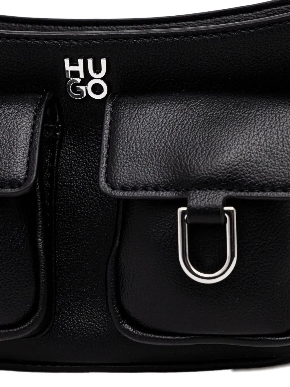 HUGO Crossbodytas met logoplakkaat Zwart