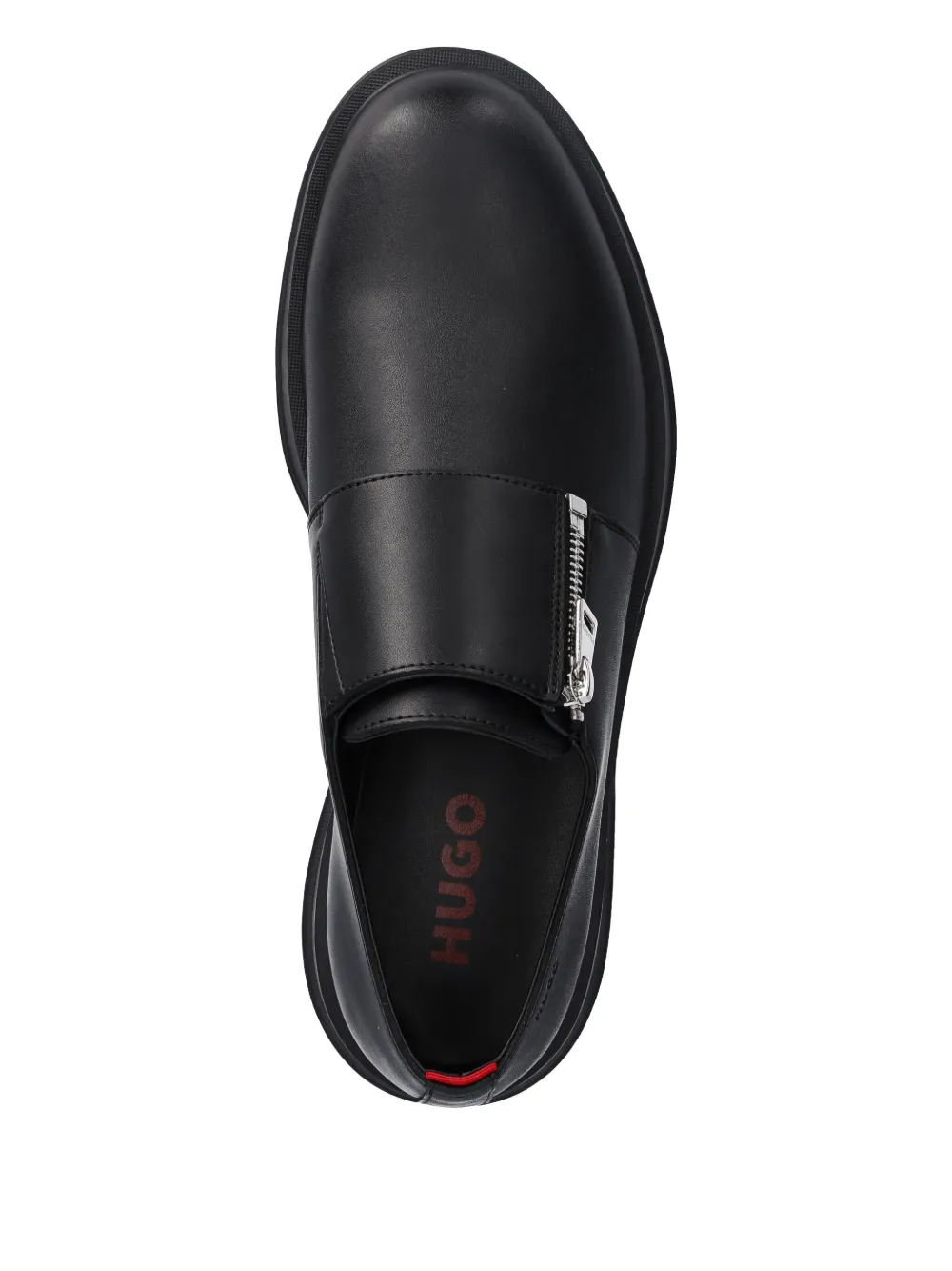 HUGO Leren loafers Zwart