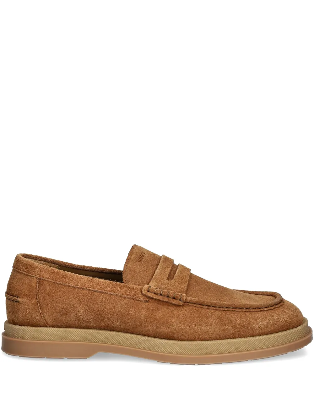 HUGO Suède loafers Bruin