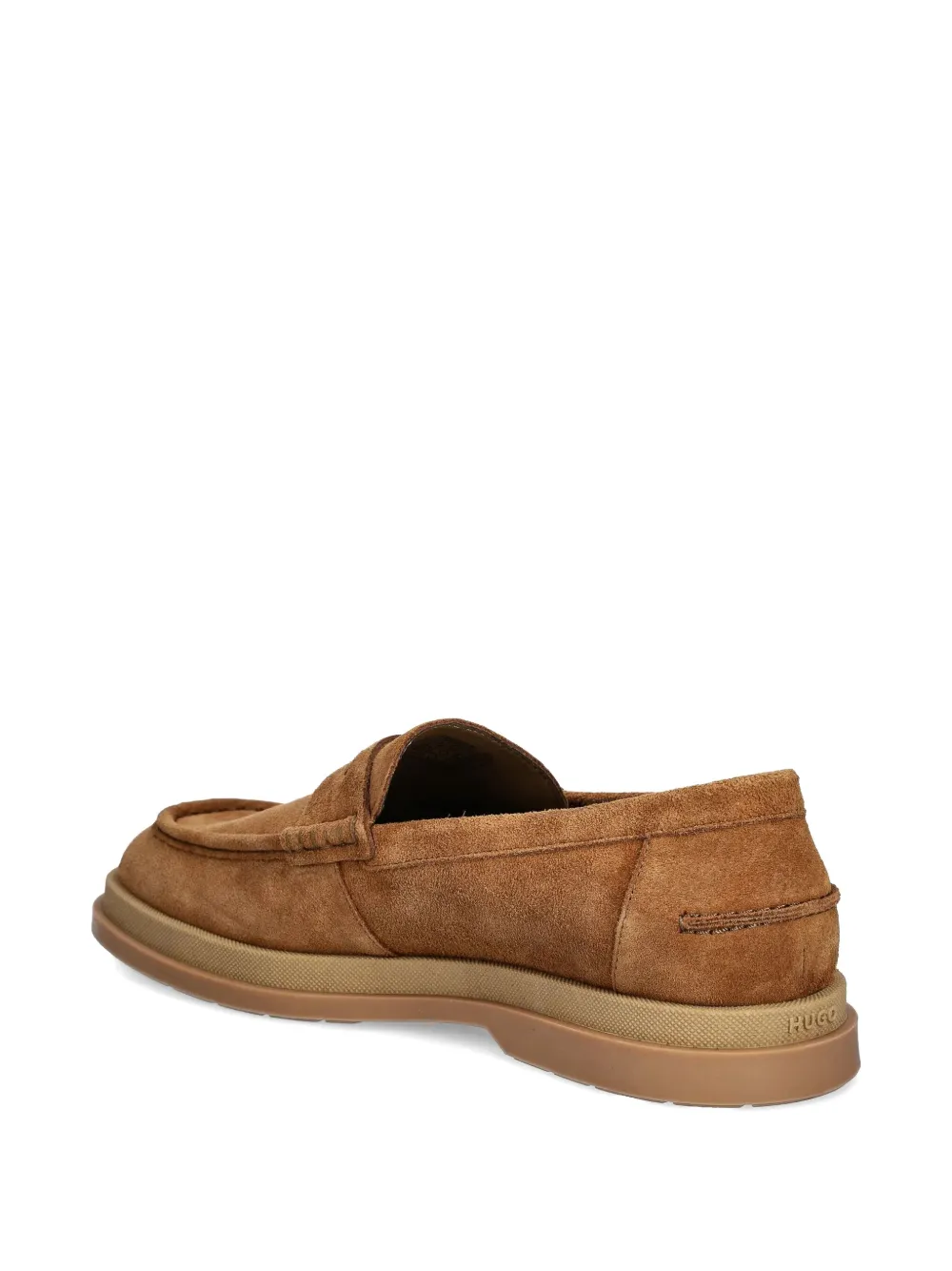 HUGO Suède loafers Bruin