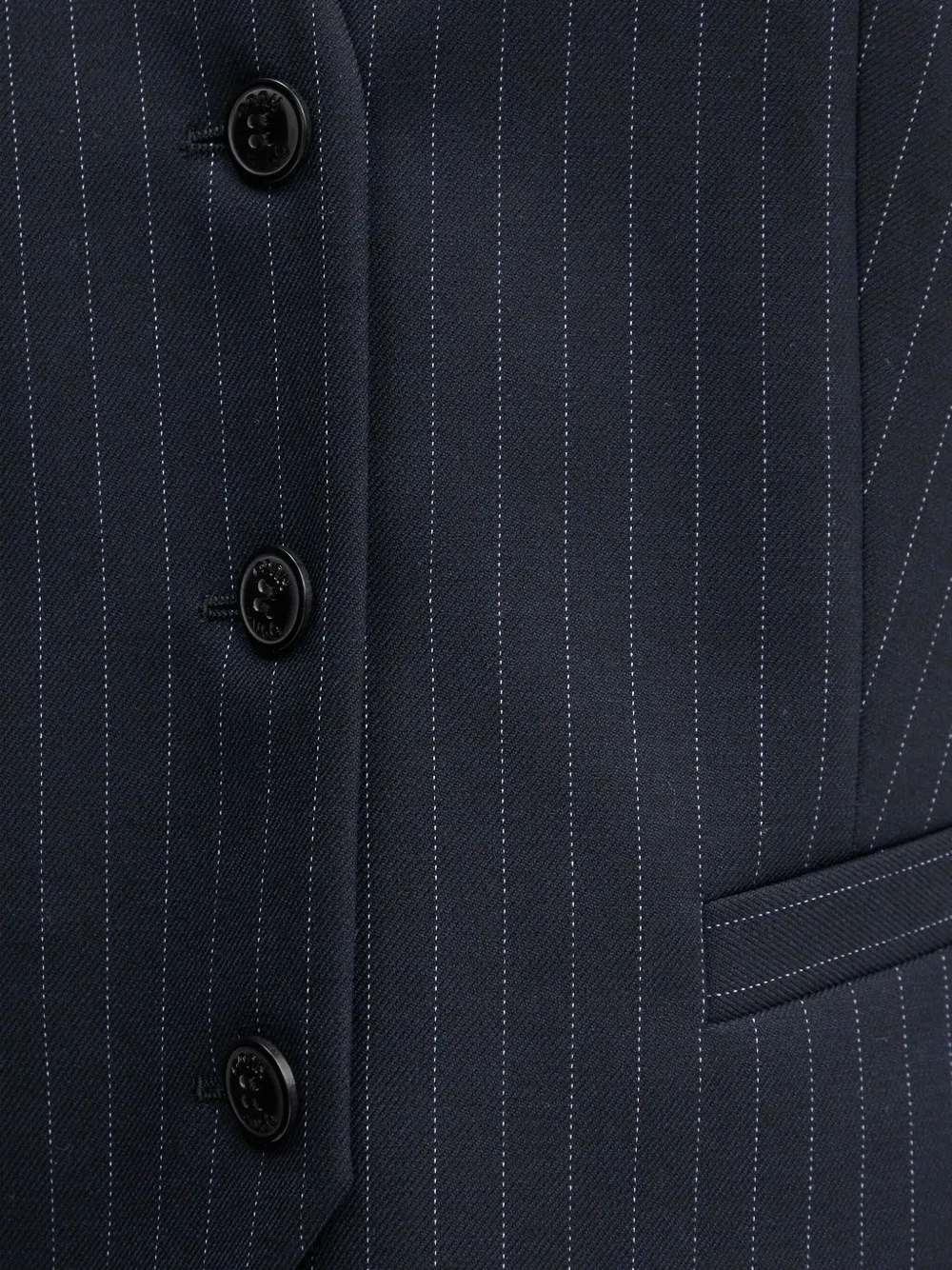 HUGO Gilet met krijtstreep Blauw