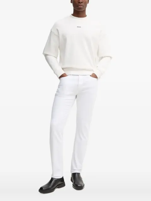 HUGO logo-embroidered crew-neck sweater