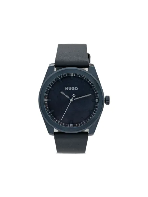 HUGO leather-strap 42mm