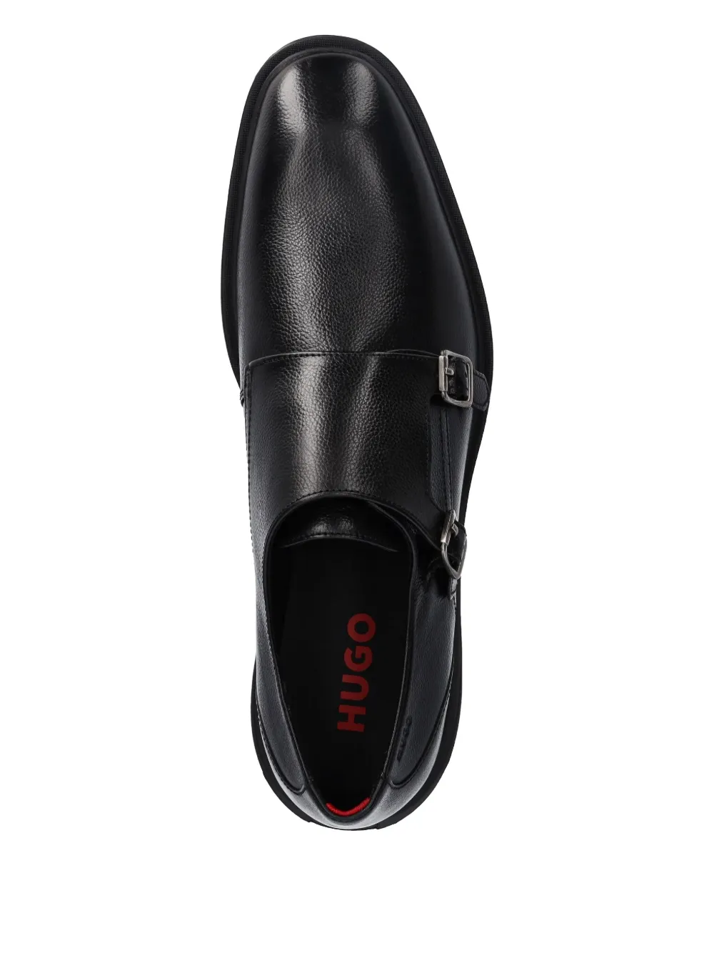 HUGO Leren loafers Zwart