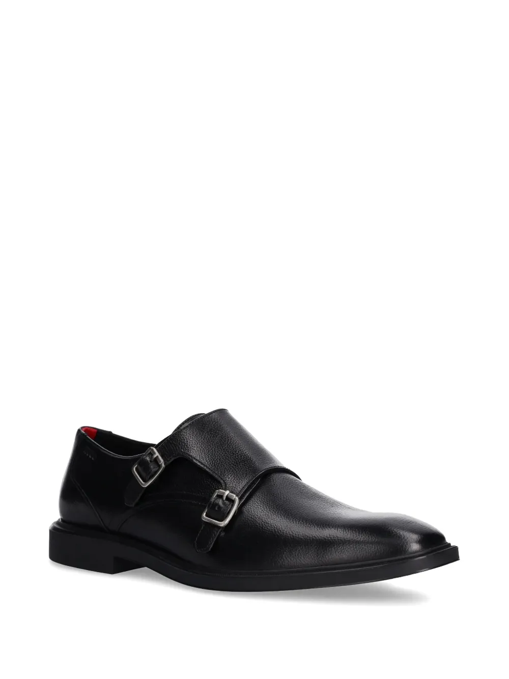 HUGO Leren loafers Zwart